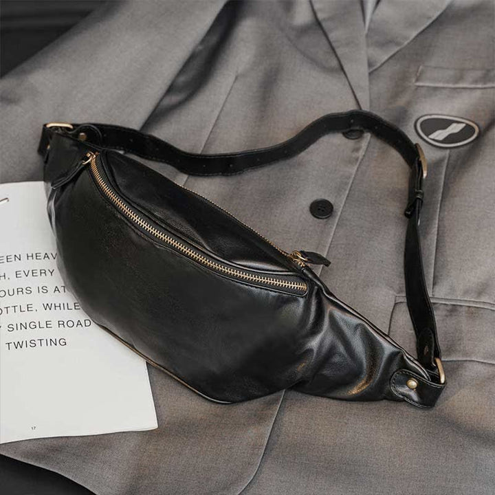 Kleine Schultertasche aus Leder, Umhängetasche, persönliche Tasche, Brust-/Schulterrucksack