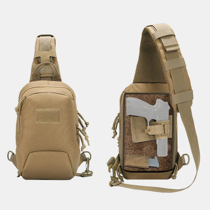 Taktische Sling-Brusttasche, kompakte Umhängetasche zum Wandern, Radfahren, Angeln, Tagesrucksack