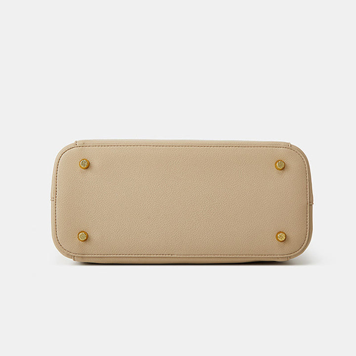 Elegante Handtasche für Damen, große, klassische Tragetasche aus veganem Leder