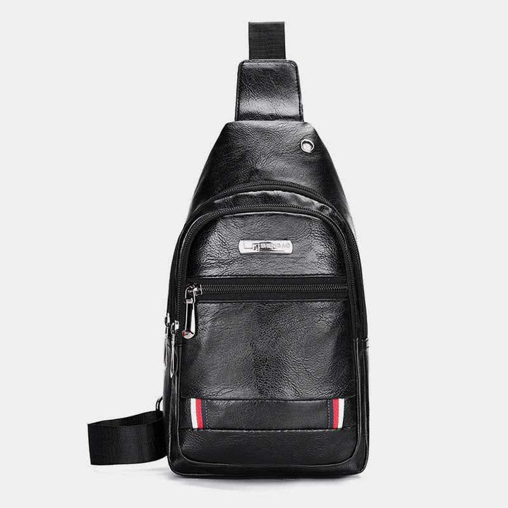 Leder-Umhängetasche für Herren, für Outdoor-Reisen, Brusttasche, Tagesrucksack