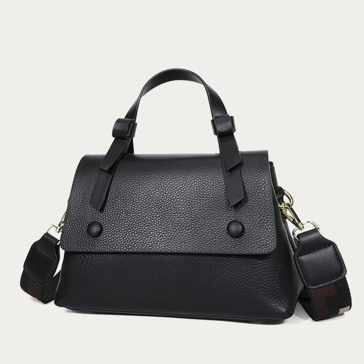 Retro-Tasche mit Henkel für Damen aus Leder mit Litschi-Muster