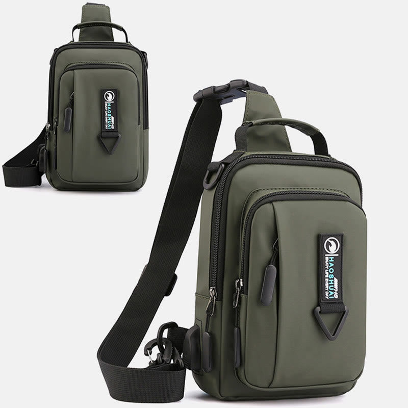 Praktische Crossbody Sling Bag für Männer, wasserdichte Reisetasche