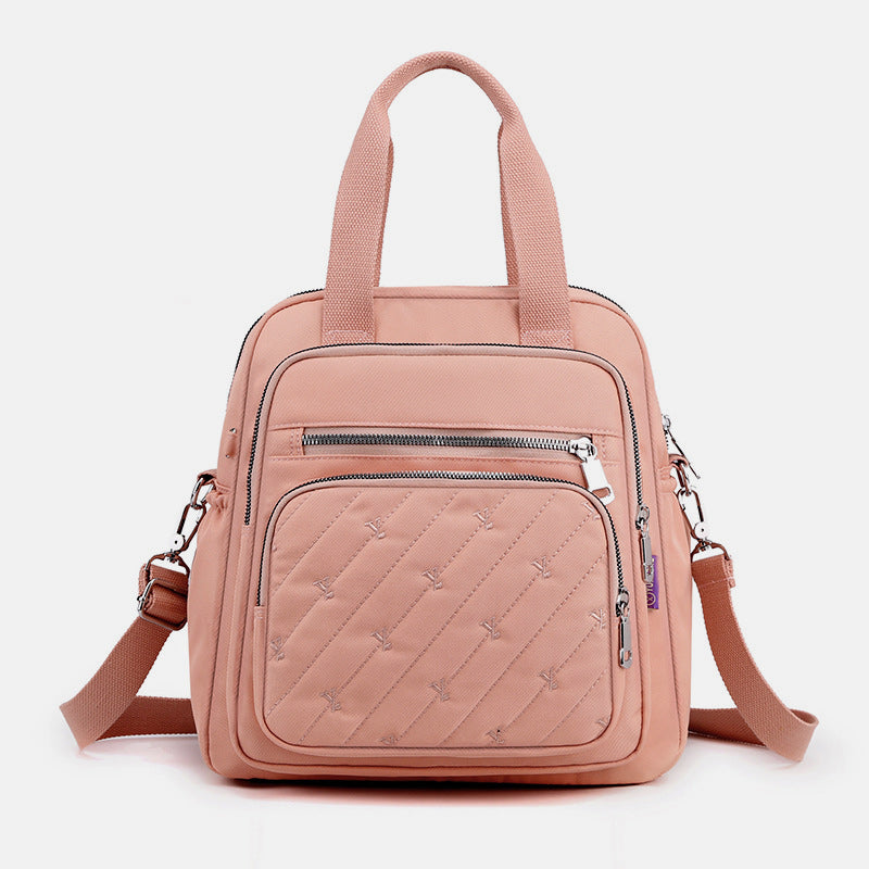 Multifunktionale leichte Prägung Elegante Handtasche Umhängetasche Rucksack