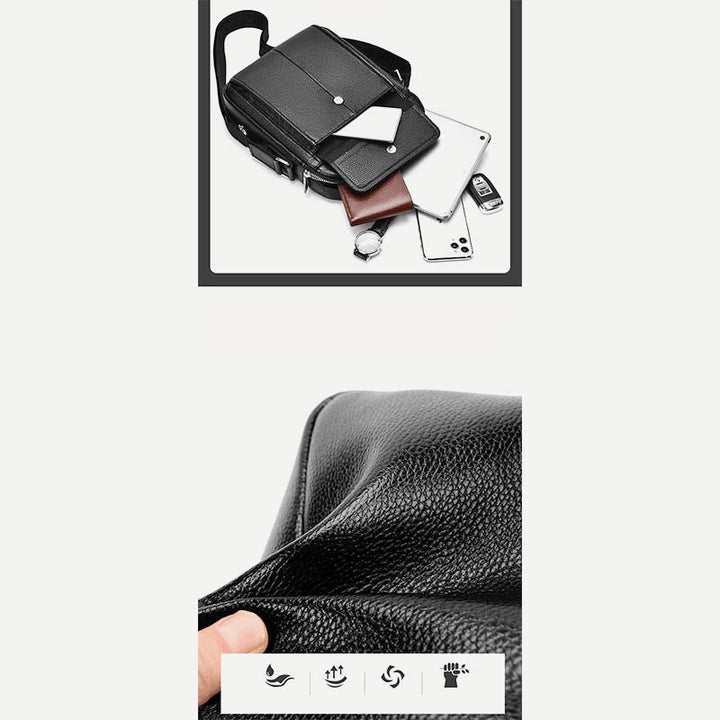 Kuriertasche für Herren, großes Fassungsvermögen, Umhängetasche für Geschäftsreisen