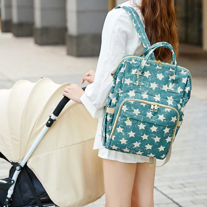 Wickeltasche Rucksack Multifunktions Wasserdicht Stilvoller Babyrucksack Mamatasche