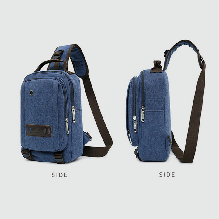 Schultertasche für Herren, Outdoor, lässig, Retro, Umhängetasche, Brusttasche
