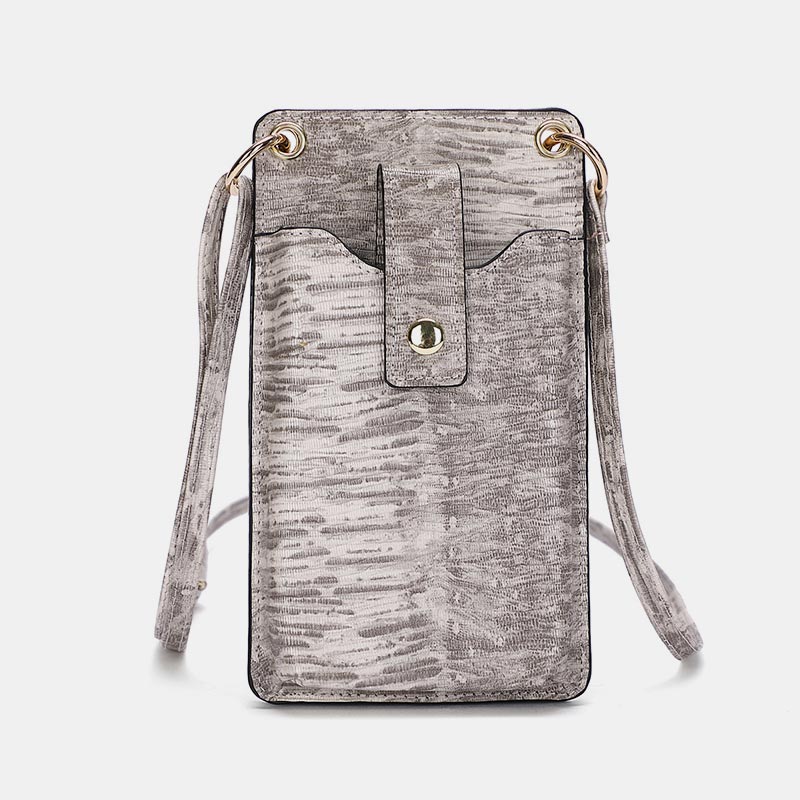 Umhängetasche aus Leder für Damen, universelle Handytasche mit Kartenfächern