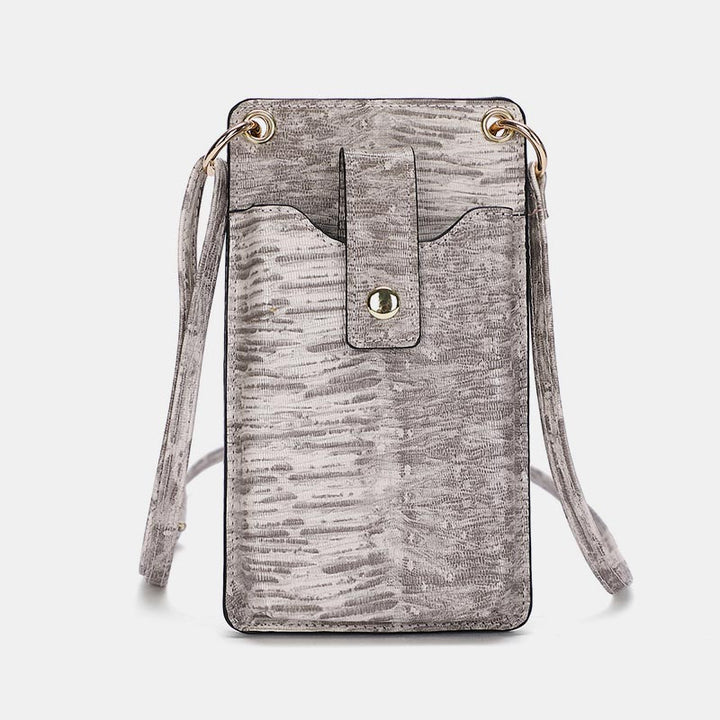 Umhängetasche aus Leder für Damen, universelle Handytasche mit Kartenfächern