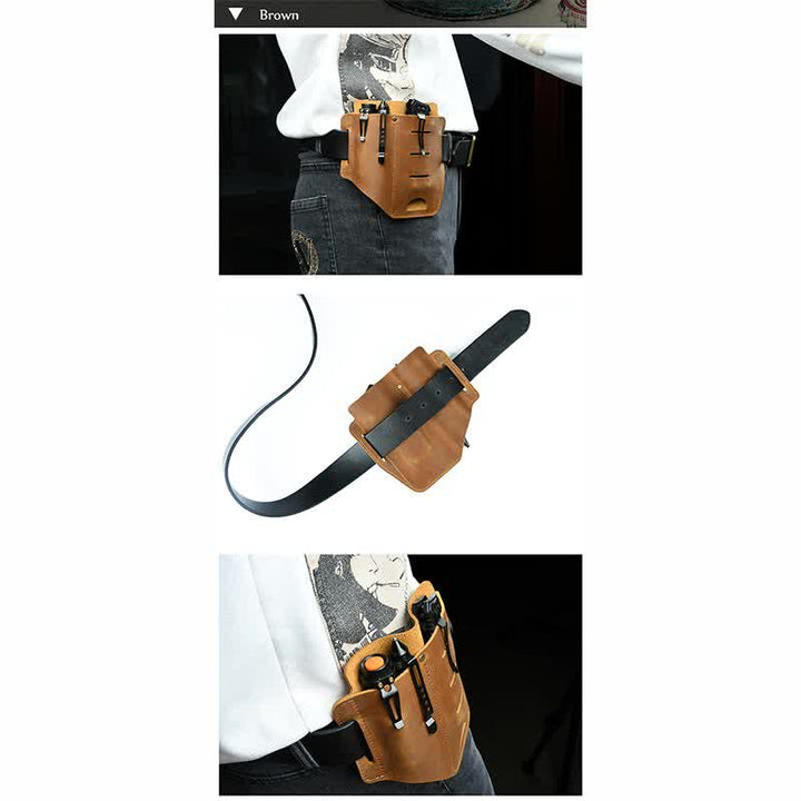 Multitool Gürtelscheide EDC Leder Gürtel Organizer Gürtelhalter Tasche