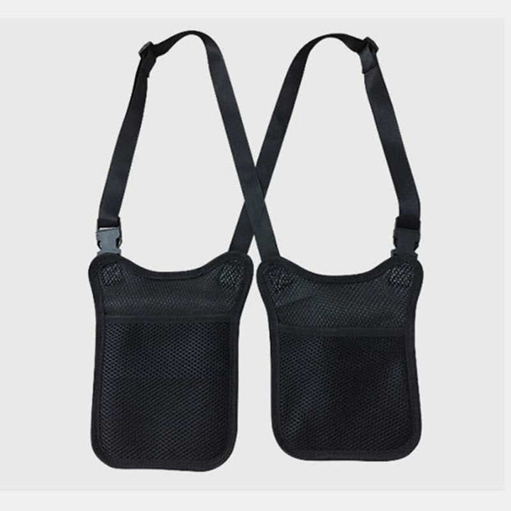 Diebstahlsichere, versteckte Unterarmgurt-Geldbörse aus Nylon mit Holstertasche und doppelter Schultertasche