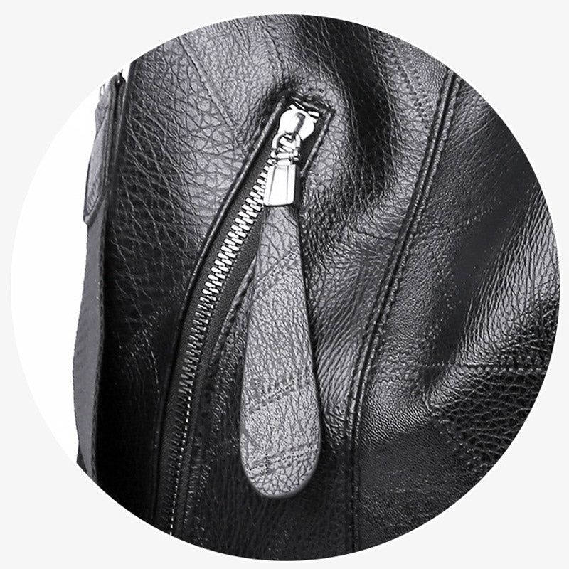 Damen Leder Rucksack Handtasche Cabrio Schultertasche Anti Diebstahl Reise Daypack