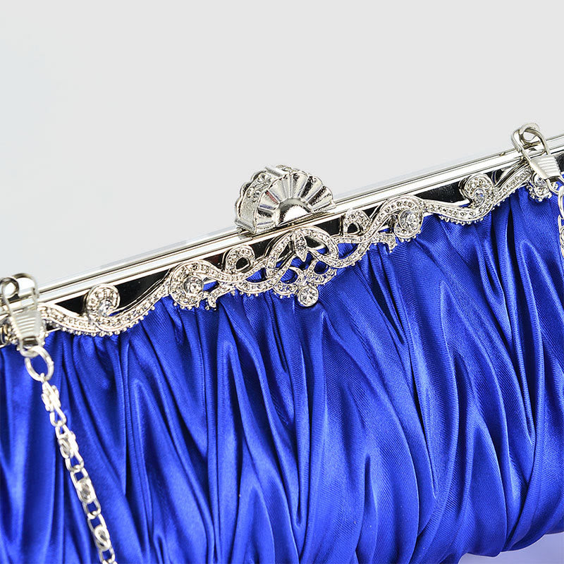 Abendtasche für Frauen Hochzeitsfeier Braut Plissee Kette Tasche
