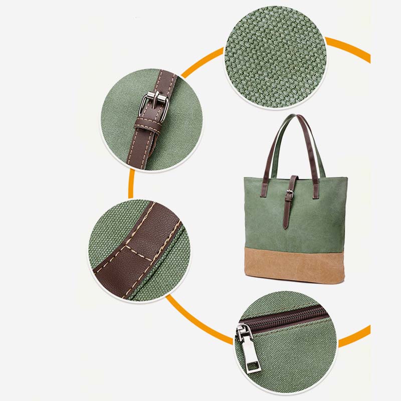 Große Kapazität Vintage Schwere Stil Handtasche Schultertasche