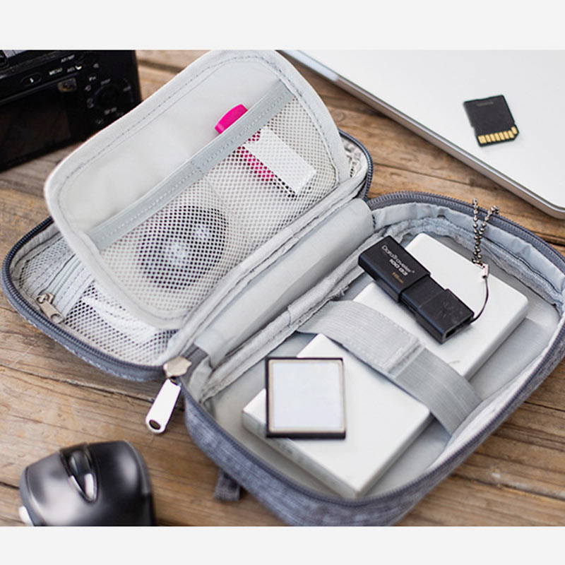 Wasserdichte tragbare Clutch zur Aufbewahrung digitaler Kabel, Reisekabel-Organizer