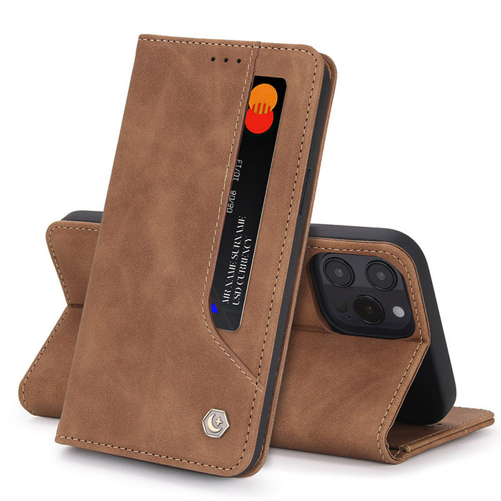 iPhone 13 Pro Max Leder Wallet Case Magnetische Hülle mit Ständer Kartenfach