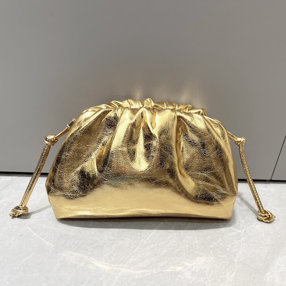 Dumpling Clutch Umhängetasche Cloud Sparkling Metallic Geldbörse für Damen