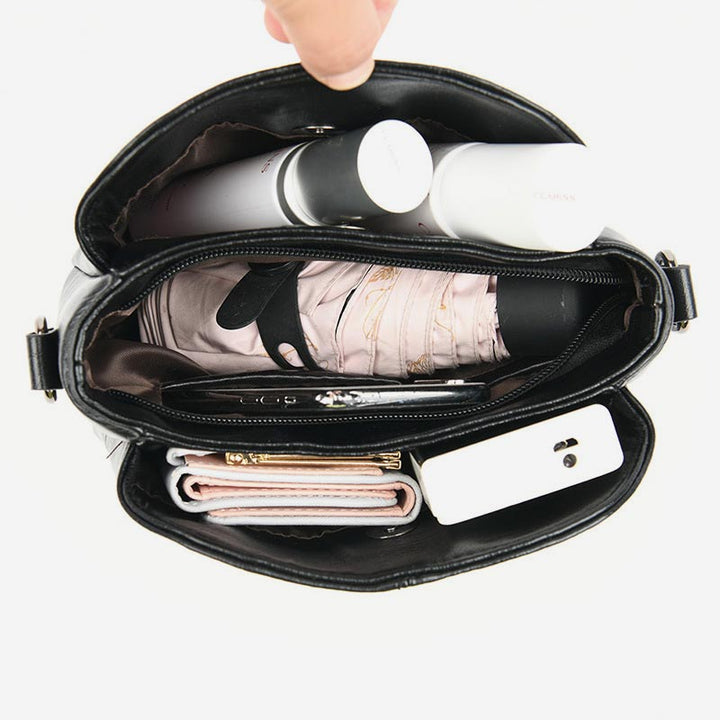 Geldbörsen und Handtaschen für Damen, Umhängetasche aus PU mit mehreren Fächern