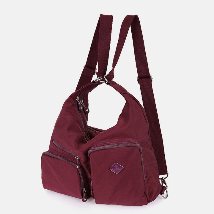 Nylon Hobo Handtaschen Umwandlungs-Rucksack Umhängetasche Schultertasche