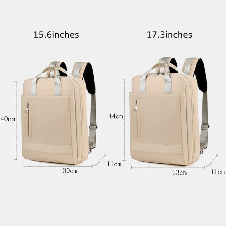 15,6“ Laptop-Rucksack Multifunktionaler Patchwork-Rucksack mit USB-Ladeanschluss