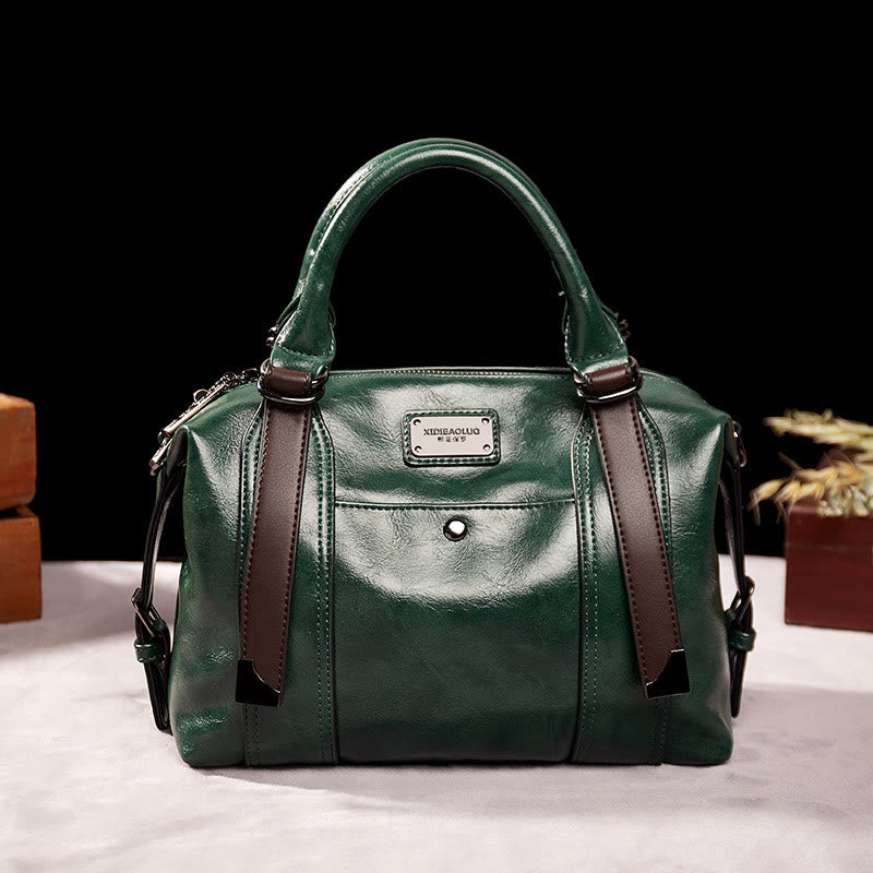 Klassische Damentasche im Retro-Stil, großer abnehmbarer Riemen, Umhängetasche für Damen