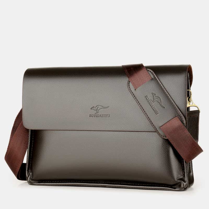 Herren Leder Umhängetasche Messenger Bag Reise Arbeit Business Satchel