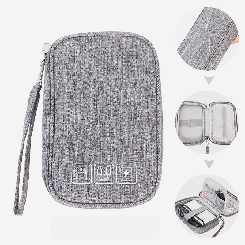 Wasserdichte tragbare Clutch zur Aufbewahrung digitaler Kabel, Reisekabel-Organizer