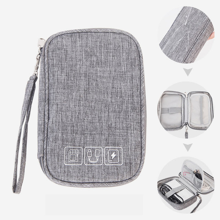 Wasserdichte tragbare Clutch zur Aufbewahrung digitaler Kabel, Reisekabel-Organizer