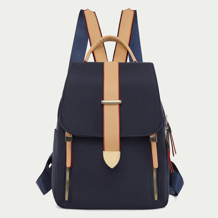Nylon-Rucksack für Damen, einfarbig, Freizeittasche mit großer Kapazität