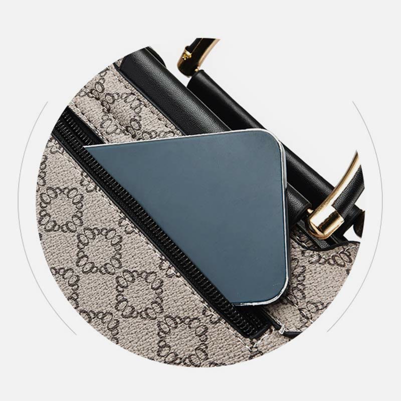 Damen Clamshell Schnalle Handtasche Abnehmbarer Riemen Retro Umhängetasche
