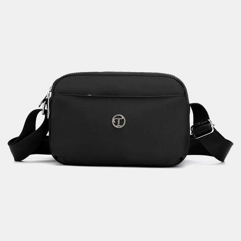 Kleine Umhängetasche mit dreifachem Reißverschluss für Damen, leichte, lässige Schultertasche