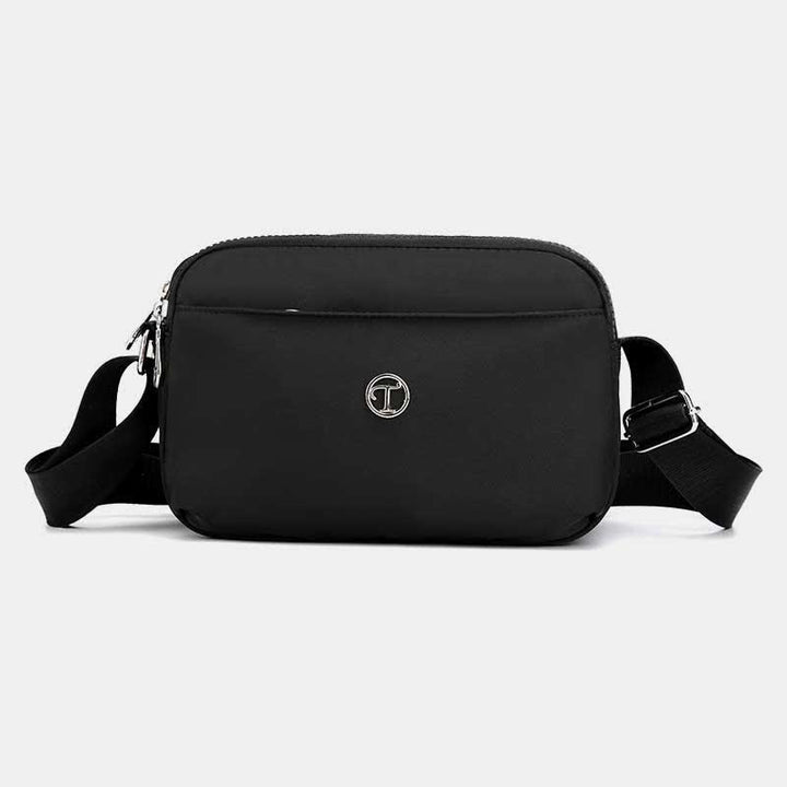 Kleine Umhängetasche mit dreifachem Reißverschluss für Damen, leichte, lässige Schultertasche