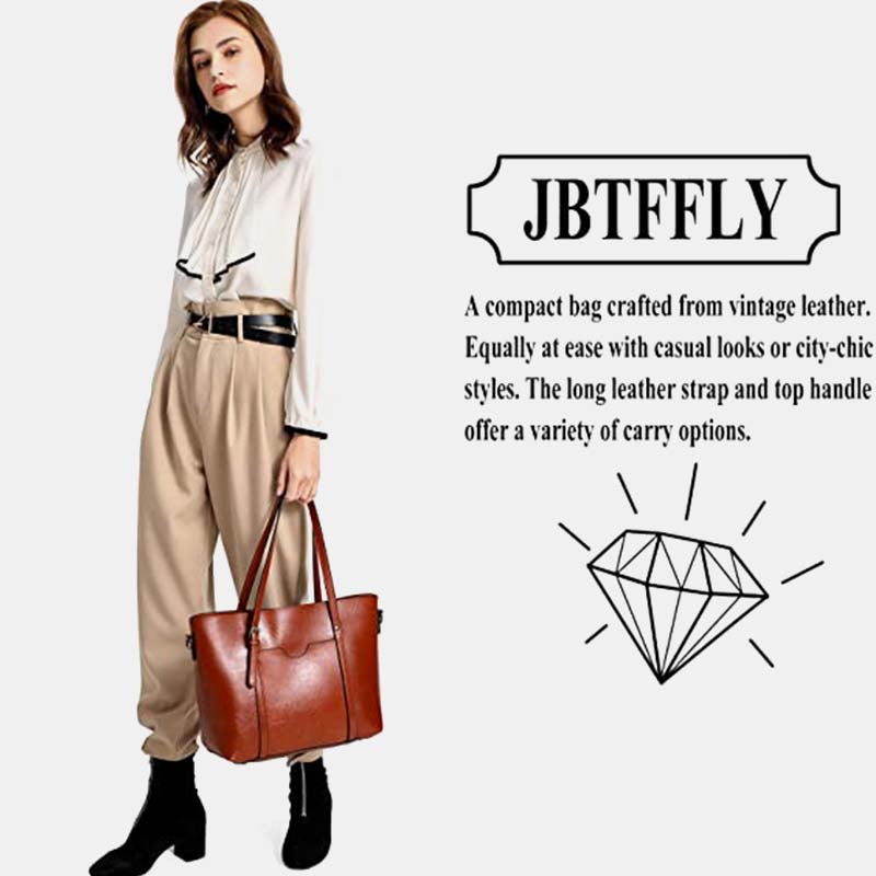 Große Tragetasche im Vintage-Stil mit großer Kapazität und Volltonfarbe