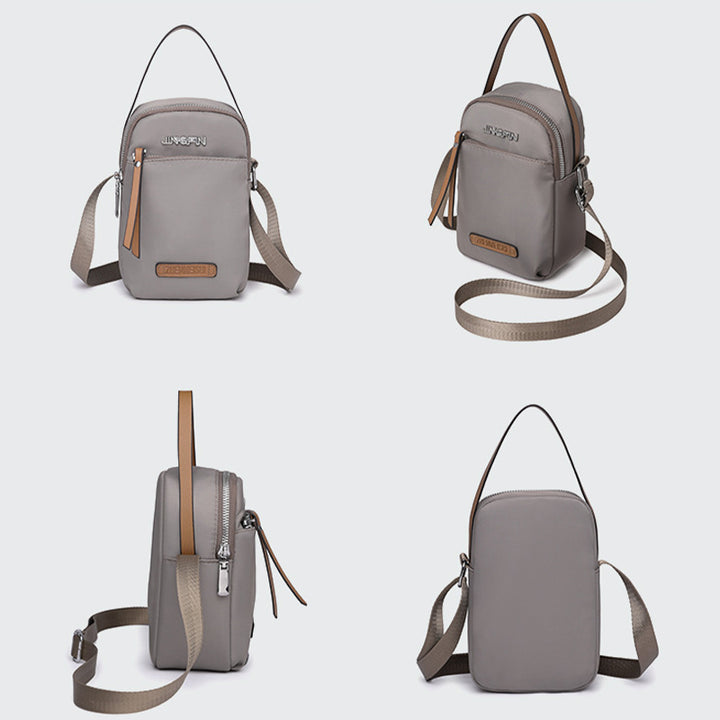 Kleine Umhängetasche aus Nylon für Handys, leichte Mini-Schulterhandtasche