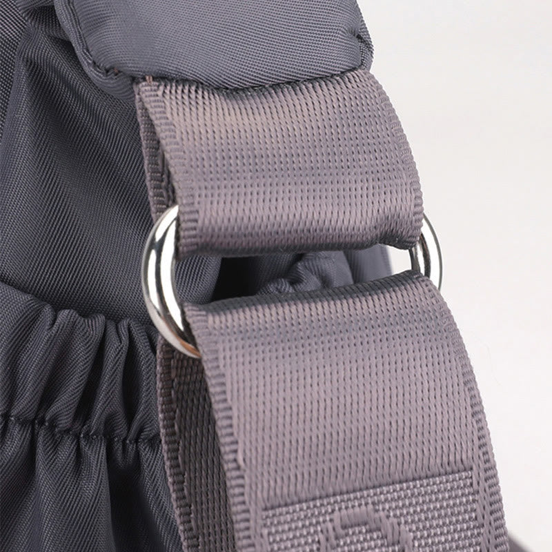 Damen Umhängetasche, minimalistisch, mehrere Taschen, breiter Riemen, Schultertasche