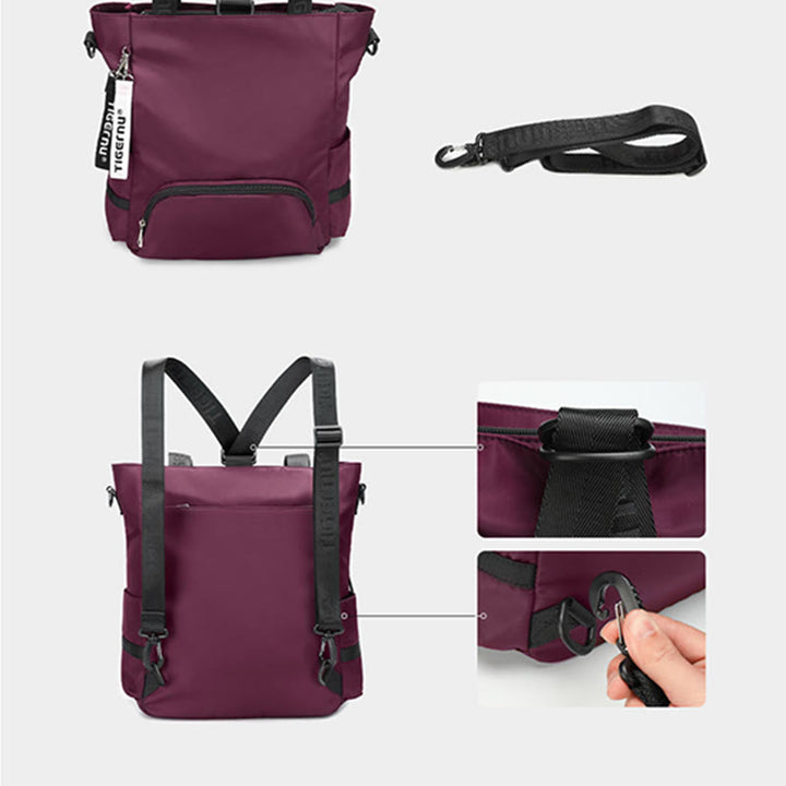 Leichte Umhängetasche, umwandelbarer Rucksack, lässige Handtasche, Büchertasche