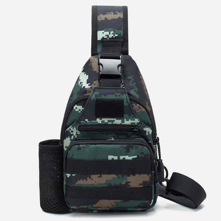 Taktische, militärische, leichte Schultertasche mit mehreren Taschen und USB-Ladeanschluss