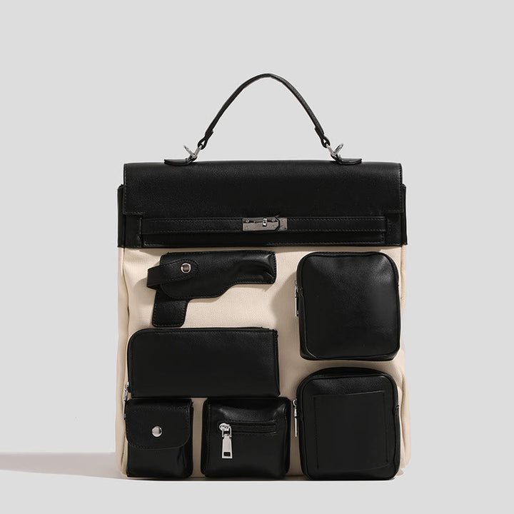 Rucksack für Damen, mehrere Taschen, tragbar, Freizeit, Tagesrucksack mit großer Kapazität