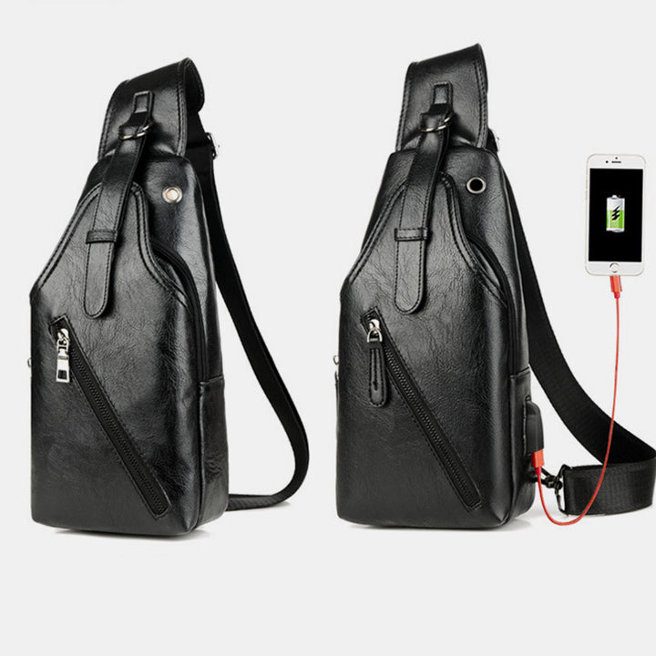Wasserdichte Schultertasche mit Diebstahlschutz und USB-Aufladung