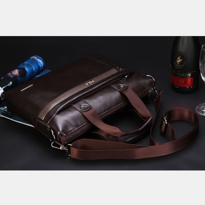 Herren Business Aktentasche Laptop Schultertasche Leder Messenger Bag