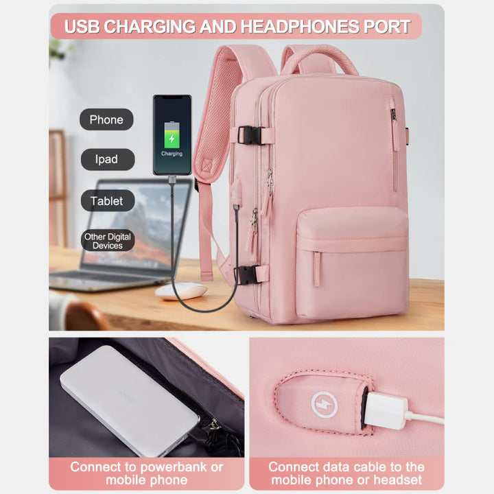 Rucksack mit mehreren Taschen für Frauen und Mädchen, Reise-Laptop-Rucksack, College-Büchertasche