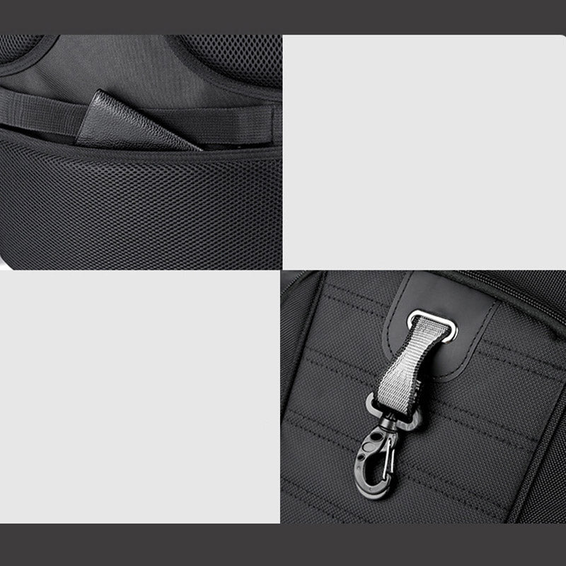 Extragroßer Business-Laptop-Rucksack mit mehreren Taschen und USB-Ladegerät
