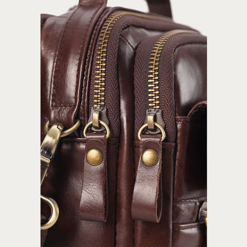 Messenger Bag für Herren, Business, kleine tragbare Umhängetasche aus Leder