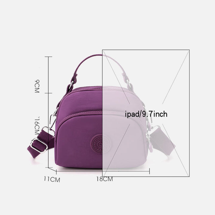 Leichte, wasserabweisende Handtasche für Damen mit mehreren Taschen