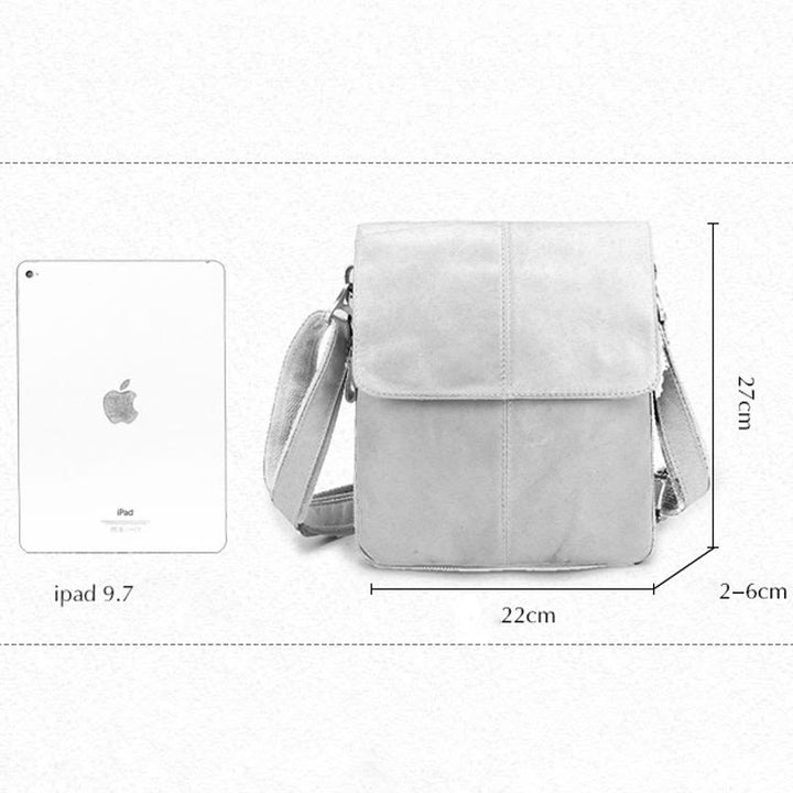 Minimalistische vertikale Umhängetasche für Herren, Clamshell, große Umhängetasche