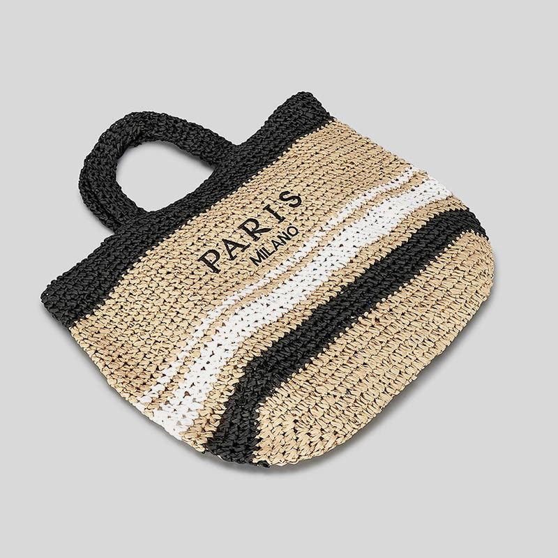 Strandtasche für Damen, Sommer, Strandparty, lässige Strohhandtasche
