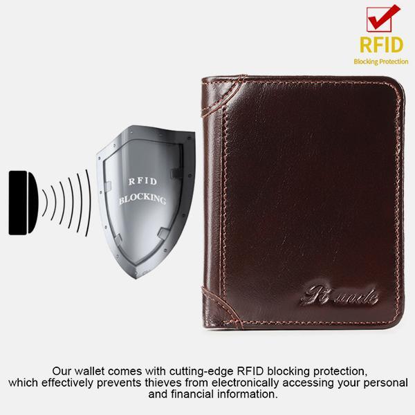 RFID Multifunktionale Lederbrieftasche