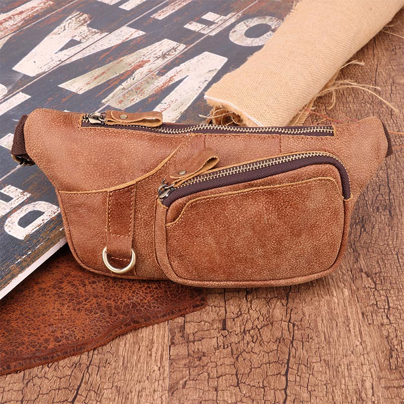 Echtes Leder Gürteltasche für Männer Bauchtasche Hüfttasche