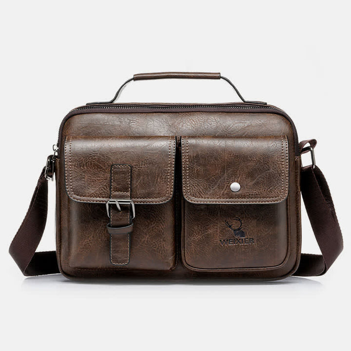 Herren Messenger Bag Wasserdichte Vintage Leder Aktentasche Satchel Umhängetasche