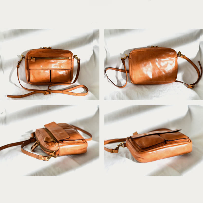Handgefertigte Umhängetasche für Damen, mehrere Taschen, modische Alltagstasche