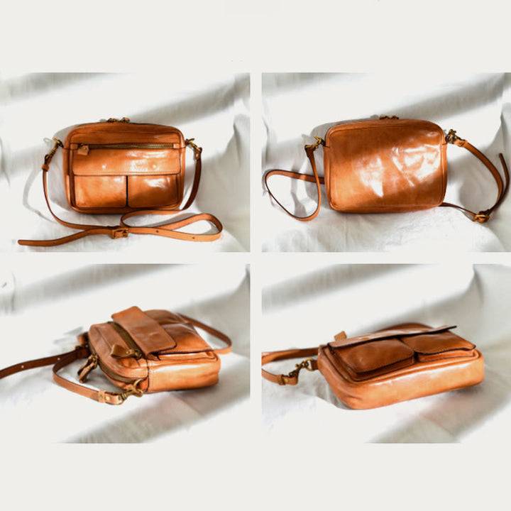Handgefertigte Umhängetasche für Damen, mehrere Taschen, modische Alltagstasche